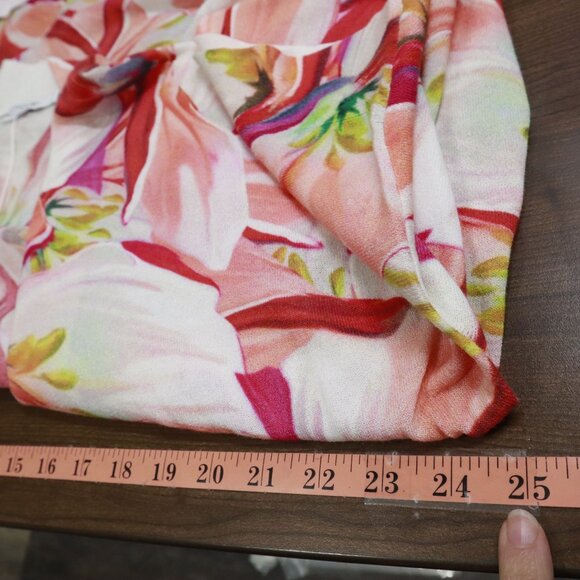 Chico's Kimono Womens L Pink Bloomcore Resort Wear Vacation Beach Pool Coastal - Picture 13 of 16